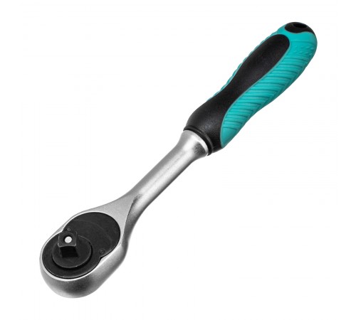 Ключ-трещотка 1/4", CrV, 72 зуба, с быстрым сбросом, матовый хром Stels
