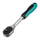 Ключ-трещотка 1/4", CrV, 72 зуба, с быстрым сбросом, матовый хром Stels

