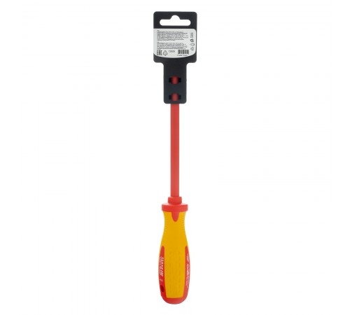 Отвертка Insulated, SL6.5 x 150 мм, CrMo, до 1000 В, двухкомпонентная рукоятка Matrix Professional
Отвертка Insulated, SL6.5 x 150 мм, CrMo, до 1000 В, двухкомпонентная рукоятка Matrix Professional