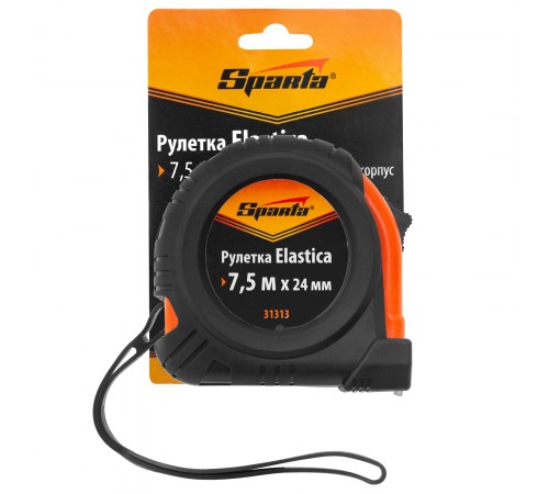 Рулетка Elastica,7,5 м х 24 мм,обрезиненный корпус Sparta
Рулетка Elastica,7,5 м х 24 мм,обрезиненный корпус Sparta