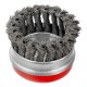 Щетка для УШМ Heavy Duty, 80 мм, М14, "чашка", крученая проволока 0.5 мм Matrix
