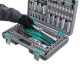 Набор инструментов 1/2", 1/4", CrV, 12 гранные головки, пластиковый кейс, 109 предмета Stels
