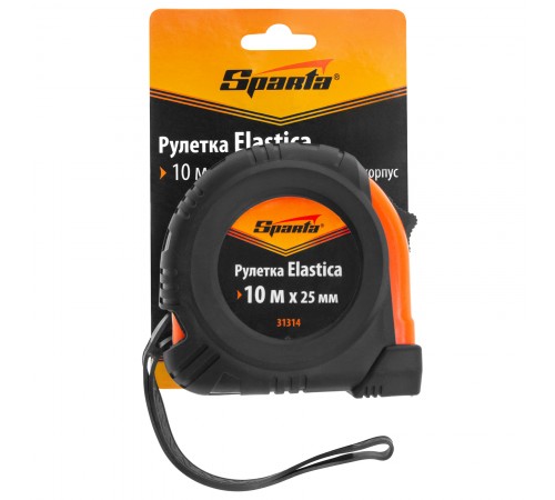 Рулетка Elastica,10 м х 25 мм,обрезиненный корпус Sparta
Рулетка Elastica,10 м х 25 мм,обрезиненный корпус Sparta