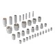 Набор инструментов, 1/2", 1/4", CrV, S2, пластиковый кейс, 84 предмета Denzel