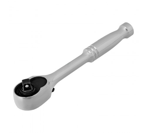 Ключ-трещотка 1/4", CrV, 120 зубьев, цельнометаллический, хром Gross
