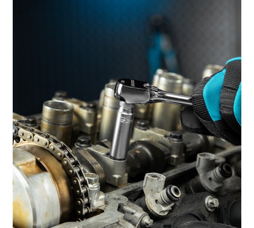 Ключ-трещотка 1/4", CrV, 120 зубьев, цельнометаллический, хром Gross
