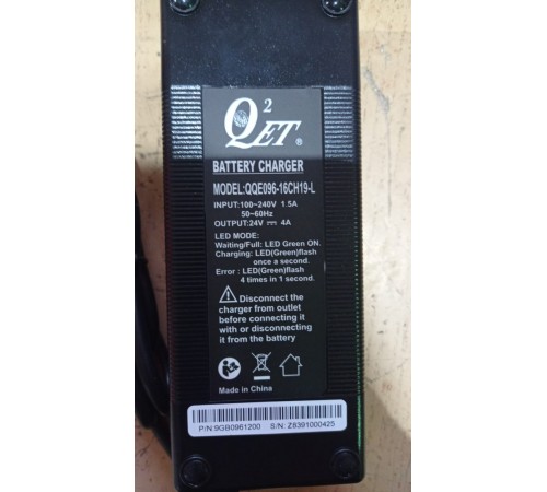 Зарядное устройство для тележек PPT15-2 24V/4А (Charger)
Зарядное устройство для тележек PPT15-2 24V/4А (Charger)