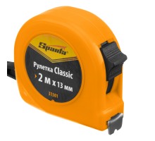 Рулетка Classic,2 м х 13 мм,пластиковый корпус Sparta
