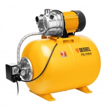 Насосная станция PSL1100X, 1100 Вт, 3600 л/ч, ресивер 50 л, подъем 45 м, нержавейка Denzel
