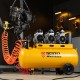 Компрессор безмасляный, малошумный DLS 2250/100, 2250 Вт, 3x750, 100 л, 410 л/мин блок управления/ Denzel