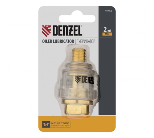 Лубрикатор ML2, 10 бар, 1/4" Denzel
Лубрикатор ML2, 10 бар, 1/4" Denzel