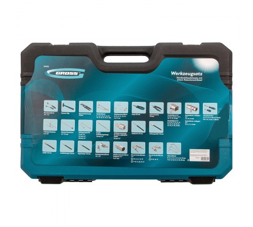 Набор инструментов, 1/4", 1/2", CrV, 120 зубьев, 115 предметов Gross
