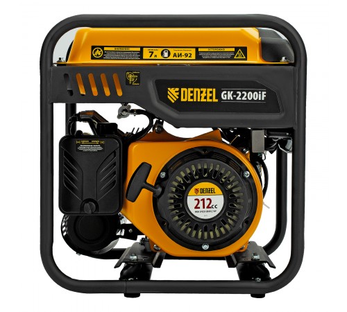 Генератор инверторный GK-2200iF, 2,2 кВт, 230 В, ручной старт DENZEL
Генератор инверторный GK-2200iF, 2,2 кВт, 230 В, ручной старт DENZEL