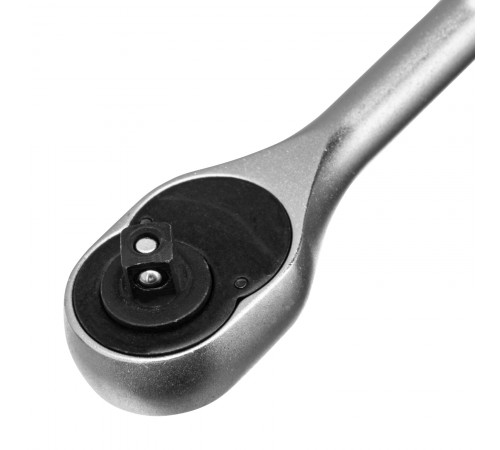 Ключ-трещотка 1/4", CrV, 72 зуба, с быстрым сбросом, матовый хром Stels
