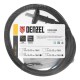 Шнур сетевой Energy Series, ПВС, 1,5 м, 2 x 1,5 мм, с неразборной вилкой, черный, Denzel
