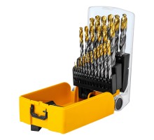 Набор сверл по металлу, 1-13 мм, Р6М5-TiN, Golden Tip, 25 шт Denzel
