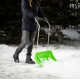 Движок для уборки снега пластиковый, 815 х 440 х 1150 мм, алюминиевая рукоятка, Сибртех