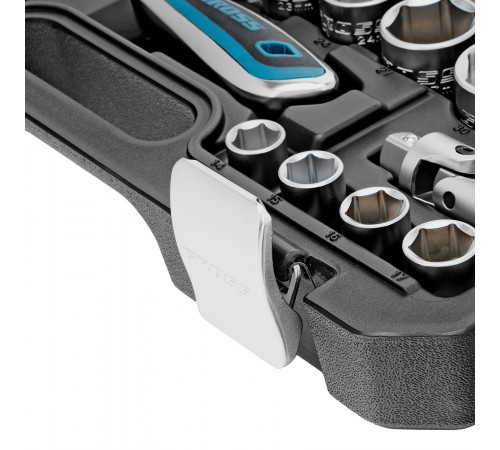 Набор инструментов, 1/2", CrV, 120 зубьев, 24 предмета Gross
Набор инструментов, 1/2", CrV, 120 зубьев, 24 предмета Gross