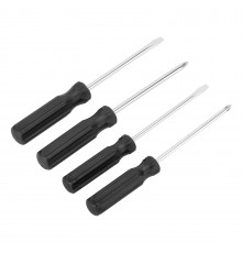 Набор отверток 4 шт, SL5 x 100.6 x 100, PH1 x 100, 2 x 100, углеродистая сталь, пластиковая рукоятка Sparta
