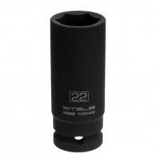 Головка ударная удлиненная шестигранная, 22 мм, 1/2, CrMo Stels
