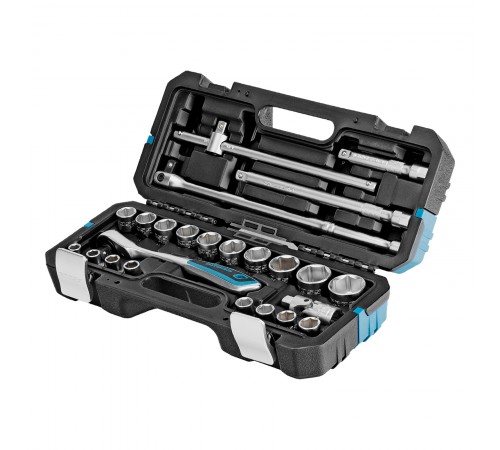 Набор инструментов, 1/2", CrV, 120 зубьев, 24 предмета Gross
Набор инструментов, 1/2", CrV, 120 зубьев, 24 предмета Gross