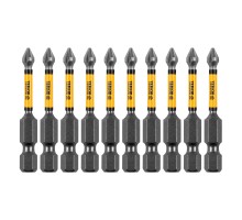 Бита IMPACT, PH1x50 мм, лазерная обработка шлица, сталь S2, 10 шт., Е 6,3 Denzel
