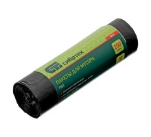 Пакеты для мусора 200 л x 10 шт, пвд, короткий ролик, тип дна "Звезда" Сибртех
