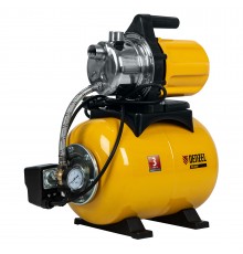 Насосная станция PS800X, 800 Вт, 3200 л/ч, ресивер 24 л, подъем 38 м, нержавейка Denzel

