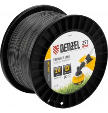 Леска для триммера двухкомпонентная квадрат, 2,0мм х 251м, на DIN катушке EXTRA CORD Denzel
