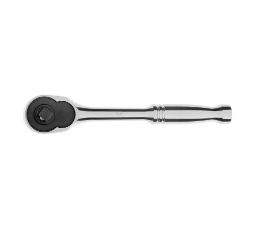 Ключ-трещотка 1/4", CrV, 120 зубьев, цельнометаллический, хром Gross
