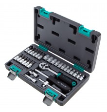 Набор инструментов, 1/4", CrV, пластиковый кейс 29 предметов Stels
