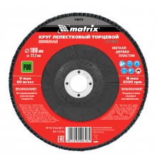 Круг лепестковый торцевой, P 80, 180 х 22.2 мм Matrix
