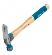 Молоток-гвоздодер, 450 г, угол 75, магнит, обрезиненная рукоятка American hickory GROSS
