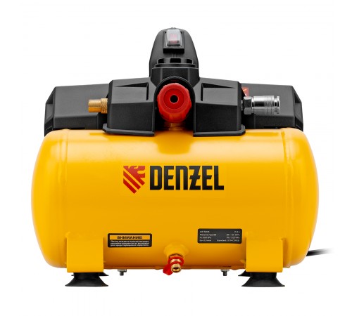 Компрессор  DLS750/6 безмасляный малошумный 750 Вт, 140 л/мин,ресивер 6 л Denzel
