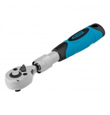 Ключ-трещотка телескопический 1/4", 150-200 мм, CrV, 72 зуба, с быстрым сбросом, хром Gross

