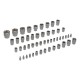 Набор инструментов, 1/2", 1/4", 3/8", CrV, S2, пластиковый кейс, 216 предметов Denzel