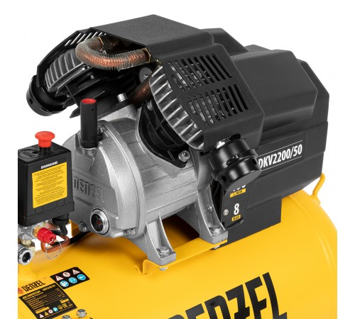Компрессор воздушный DKV2200/50, Х-PRO 2.2 кВт, 400 л/мин, 50 л Denzel
