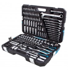 Набор инструментов, 1/2", 3/8", 1/4", CrV, 120 зубьев, 216 предметов Gross
