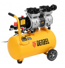 Компрессор DLS950/24 безмаслянный малошумный 950 Вт, 165 л/мин, ресивер 24 л Denzel
