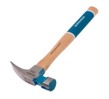 Молоток-гвоздодер, 680 г, угол 75, магнит, обрезиненная рукоятка AMERICAN HICKORY GROSS
