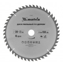Пильный диск по дереву, 300 х 32 мм, 48 зубьев Matrix Professional
