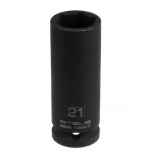 Головка ударная удлиненная шестигранная, 21 мм, 1/2, CrMo Stels
