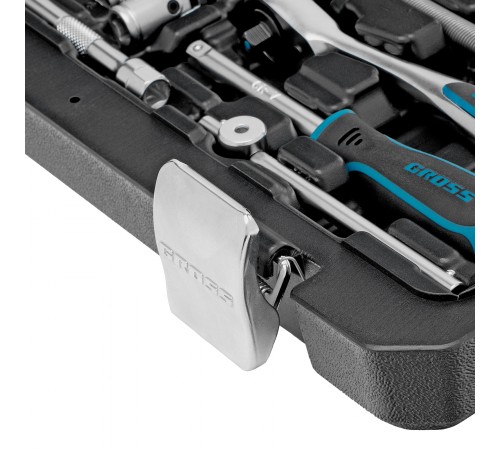 Набор инструментов, 1/4", CrV, 120 зубьев, 42 предмета Gross
