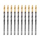 Сверло по металлу, 3,2 мм, HSS-Tin, Golden Tip, 10 шт. Denzel