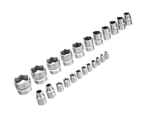 Набор инструментов, 1/2", 1/4", пластиковый кейс 76 предметов Сибртех
