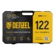 Набор инструментов, 1/2", 1/4", CrV, S2, пластиковый кейс, 122 предмета Denzel