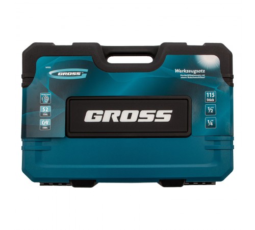 Набор инструментов, 1/4", 1/2", CrV, 120 зубьев, 115 предметов Gross

