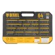 Набор инструментов, 1/2", 1/4", CrV, S2, пластиковый кейс, 64 предмета Denzel