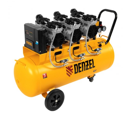 Компрессор безмасляный, малошумный DLS 2250/100, 2250 Вт, 3x750, 100 л, 410 л/мин блок управления/ Denzel
Компрессор безмасляный, малошумный DLS 2250/100, 2250 Вт, 3x750, 100 л, 410 л/мин блок управления/ Denzel