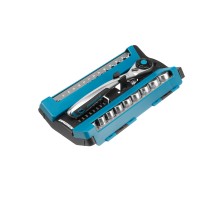 Набор торцевых головок, трещотка 120 зубьев, 1/2", 1/4", CrV, 41 предмет Gross
